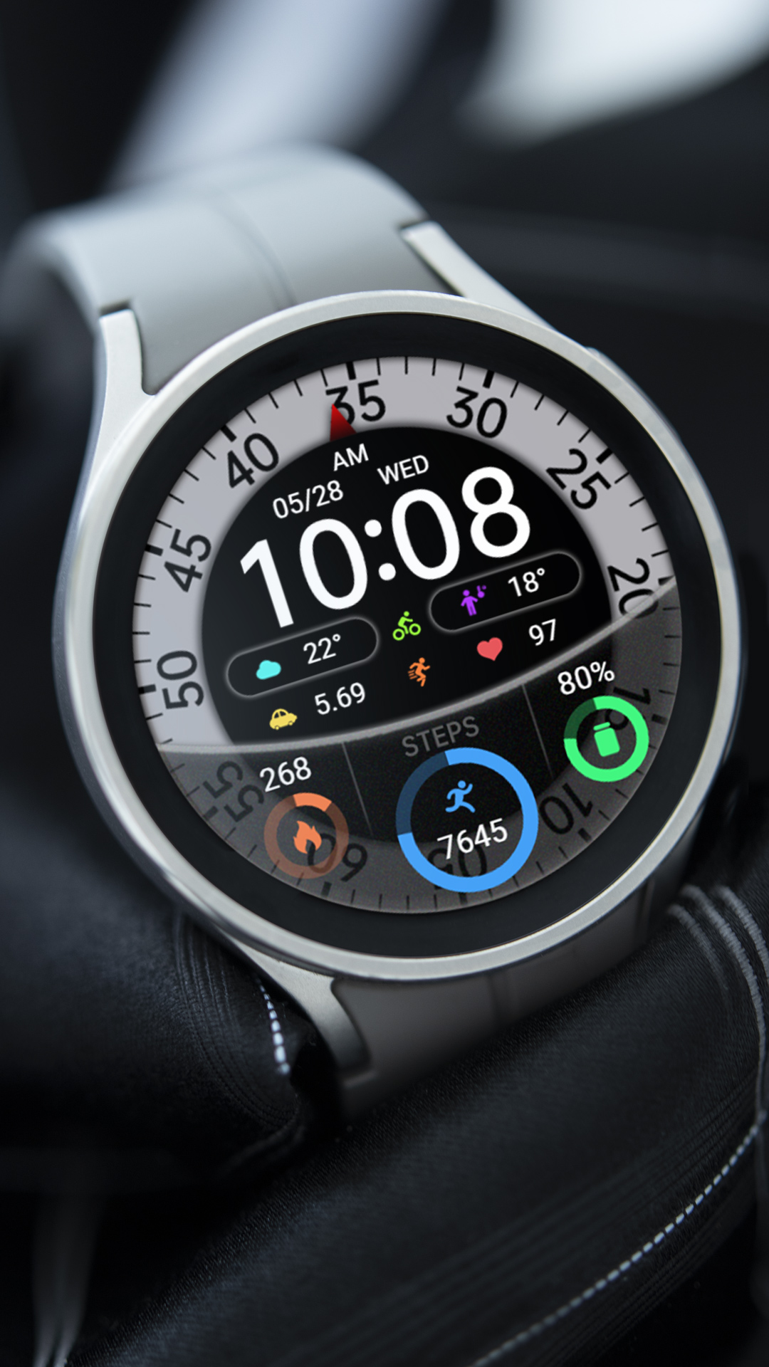 ZKin WatchFace Glass Turntable Android Screenshot 3