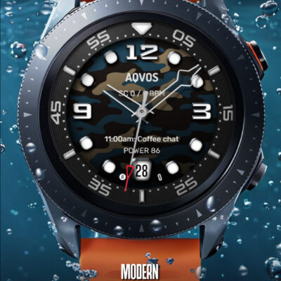 AQVOS: Modern Diver Watch Face Android Screenshot 2