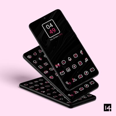 Aline Pink: linear icon pack Android Screenshot 2