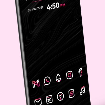 Aline Pink: linear icon pack Android Screenshot 4