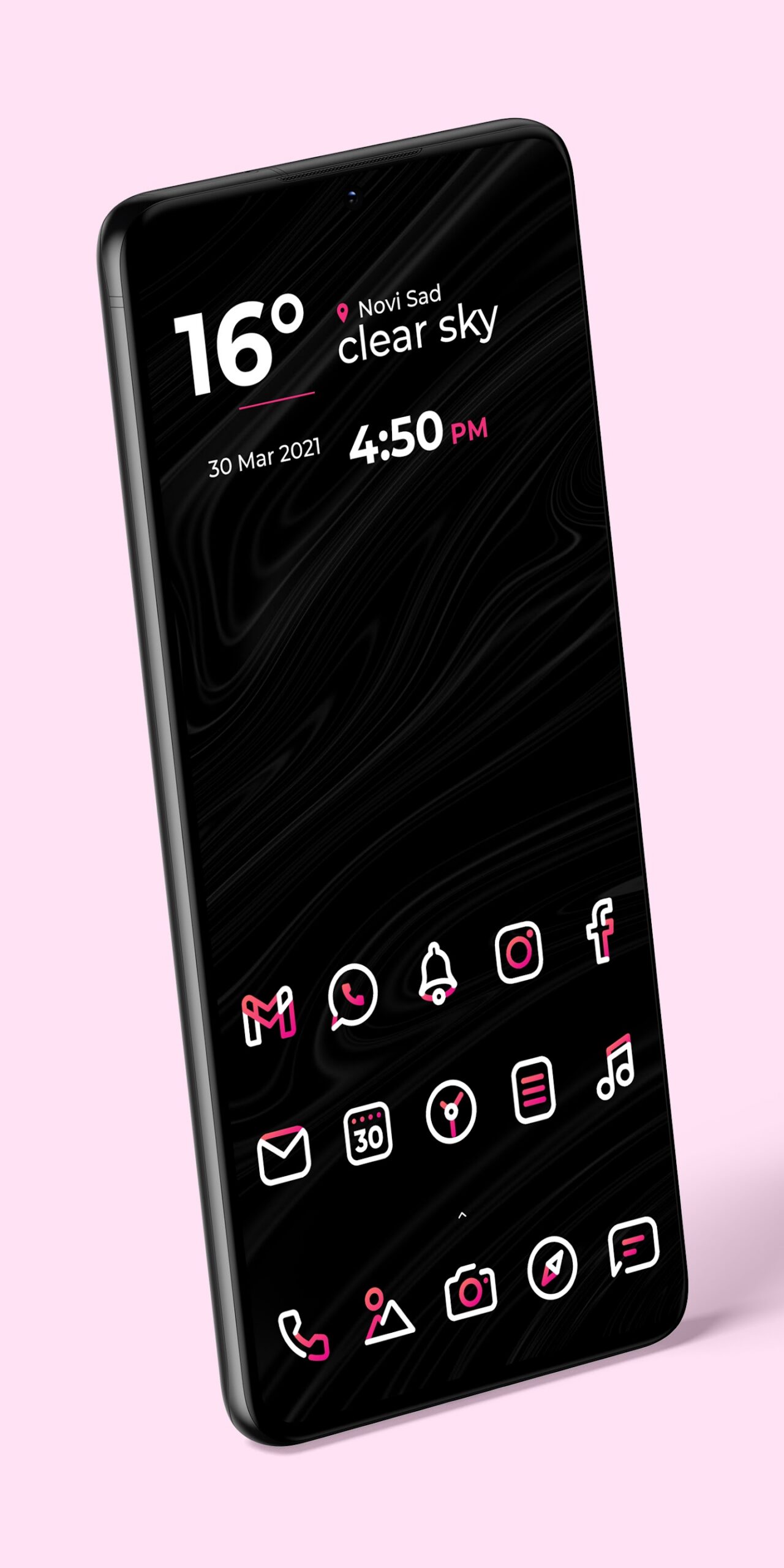 Aline Pink: linear icon pack Android Screenshot 4