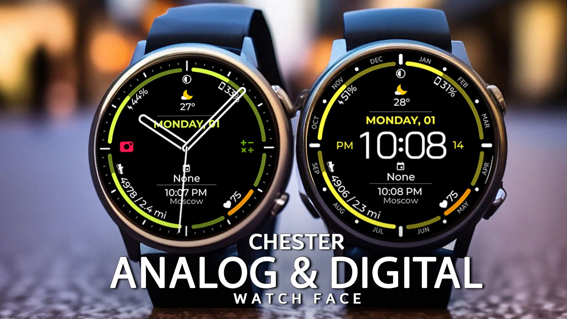 Analog & Digital watch face Android Screenshot 2