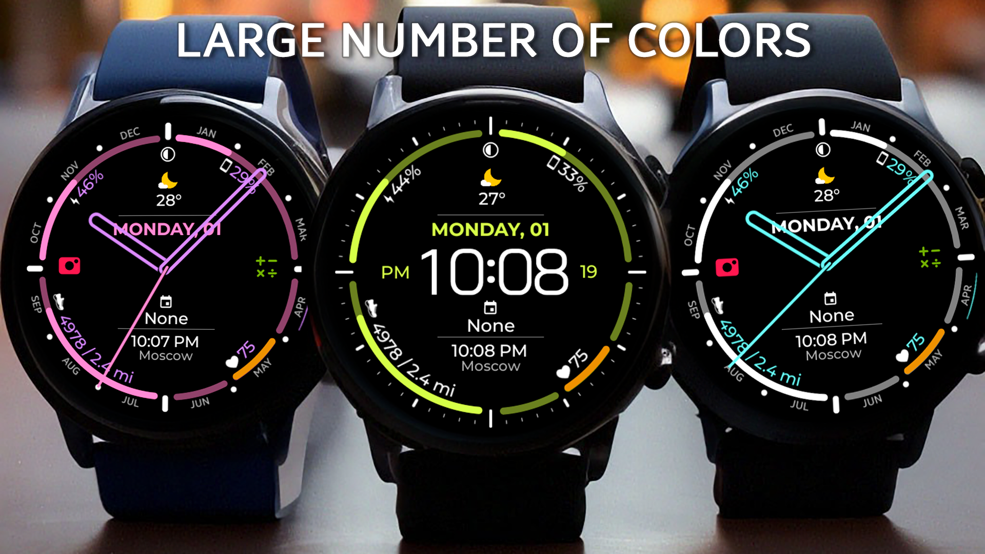 Analog & Digital watch face Android Screenshot 3