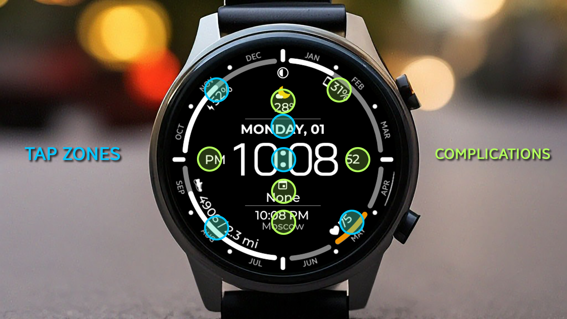 Analog & Digital watch face Android Screenshot 4