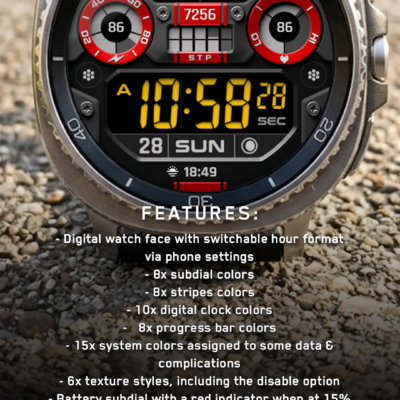 BLZ NERON - Digital Watch Face Android Screenshot 2