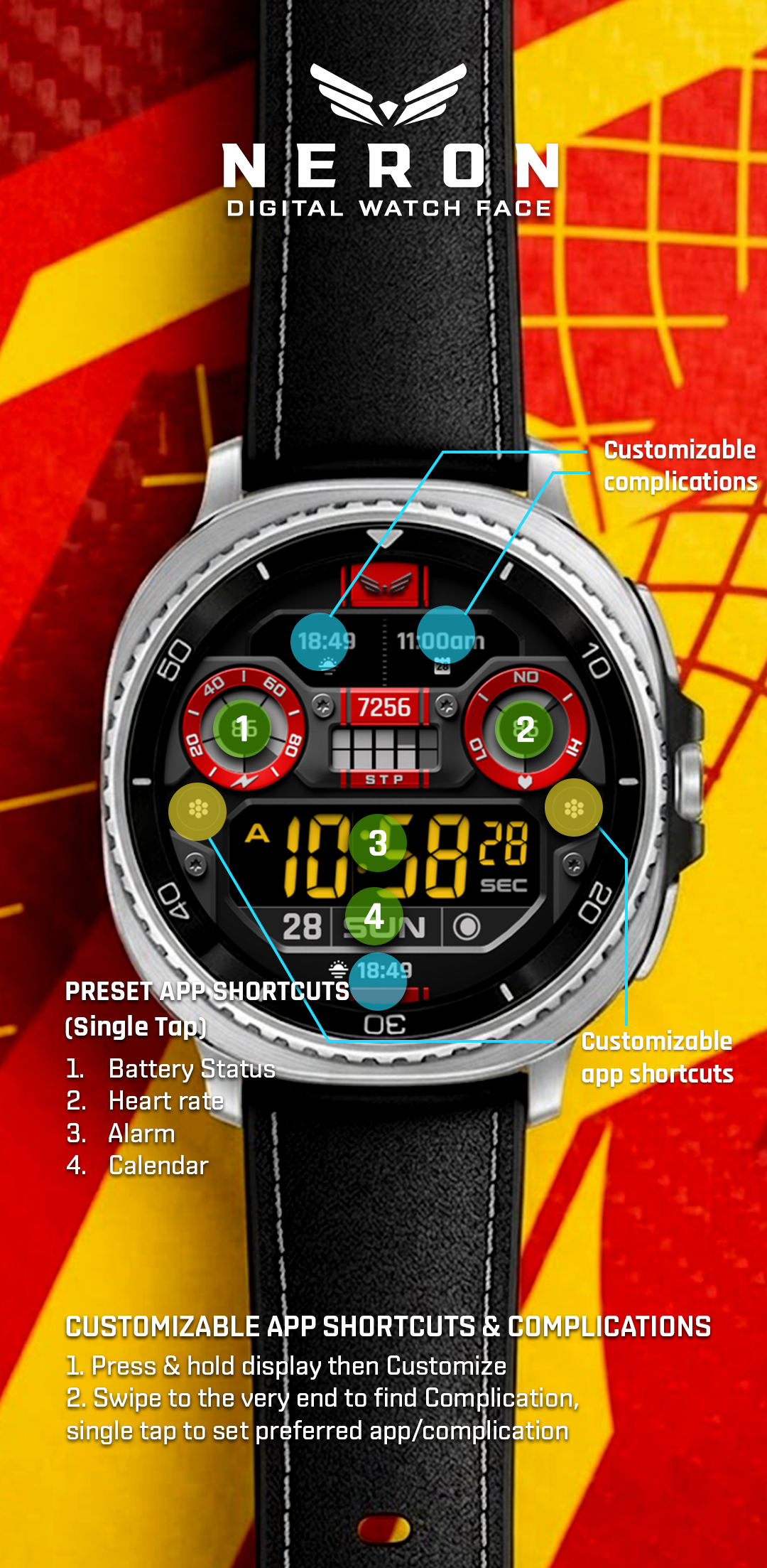 BLZ NERON - Digital Watch Face Android Screenshot 4
