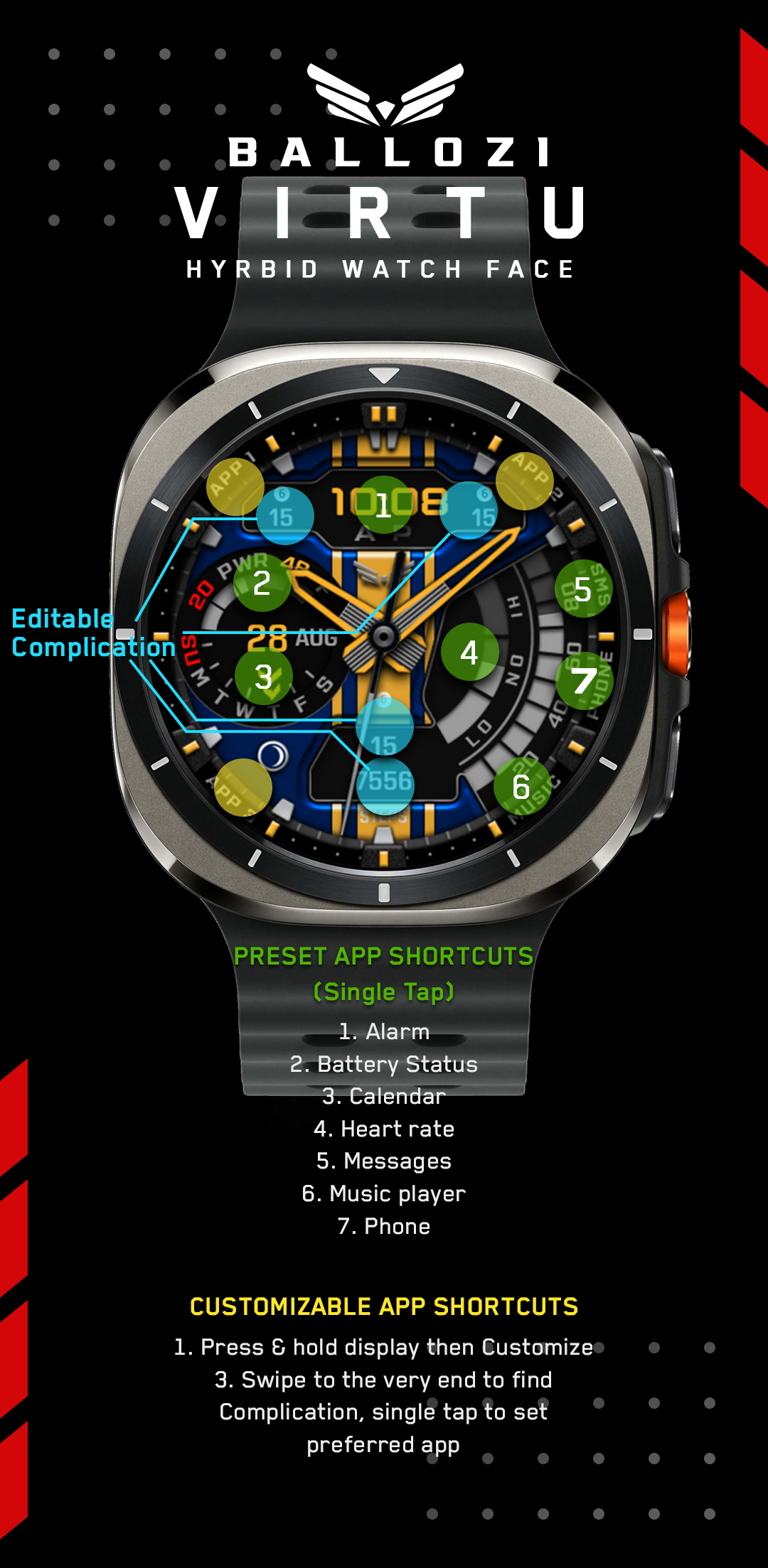 Ballozi VIRTU Hybrid Analog Android Screenshot 3