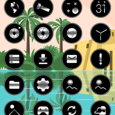 Black & White HD -Icon Pack Android Screenshot 2