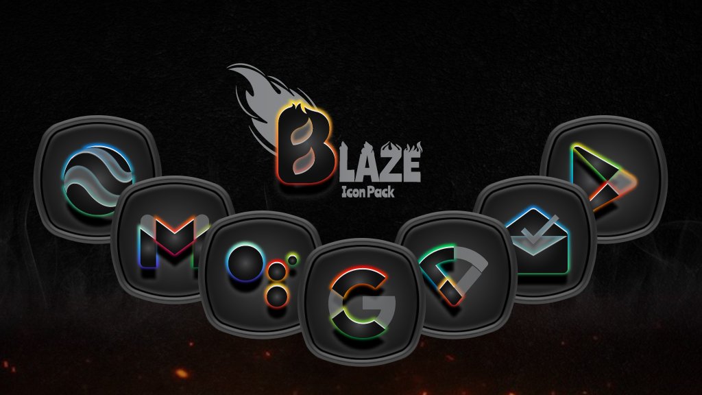 Blaze Dark Icon Pack Android Screenshot 2