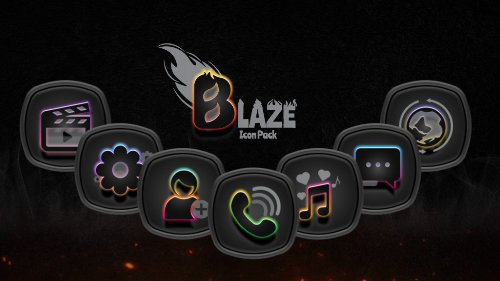 Blaze Dark Icon Pack Android Screenshot 4