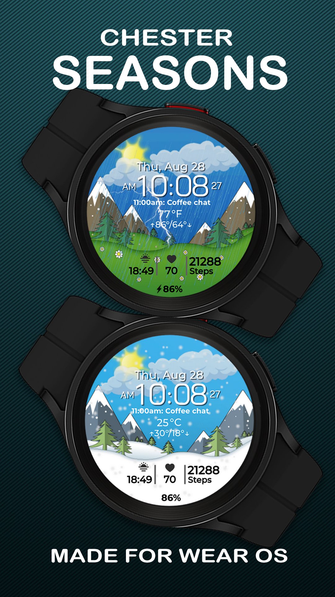 Chester Seasons watch face Android Screenshot 2