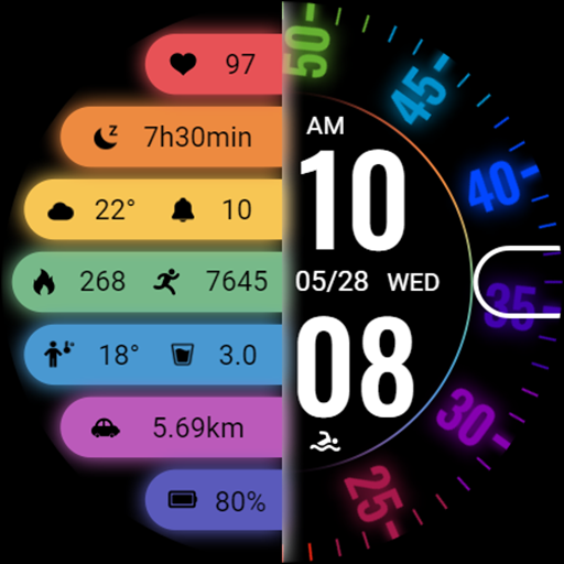 Colorful Turntable ZKin Watch Android Screenshot