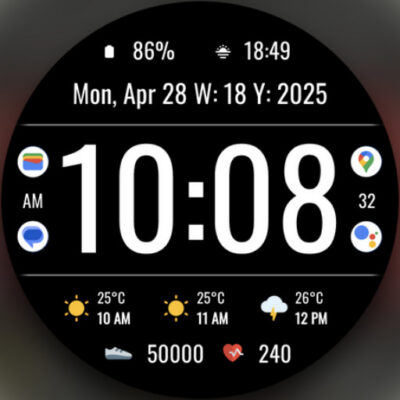 DADAM104: Bold Digi Watch Face Android Screenshot