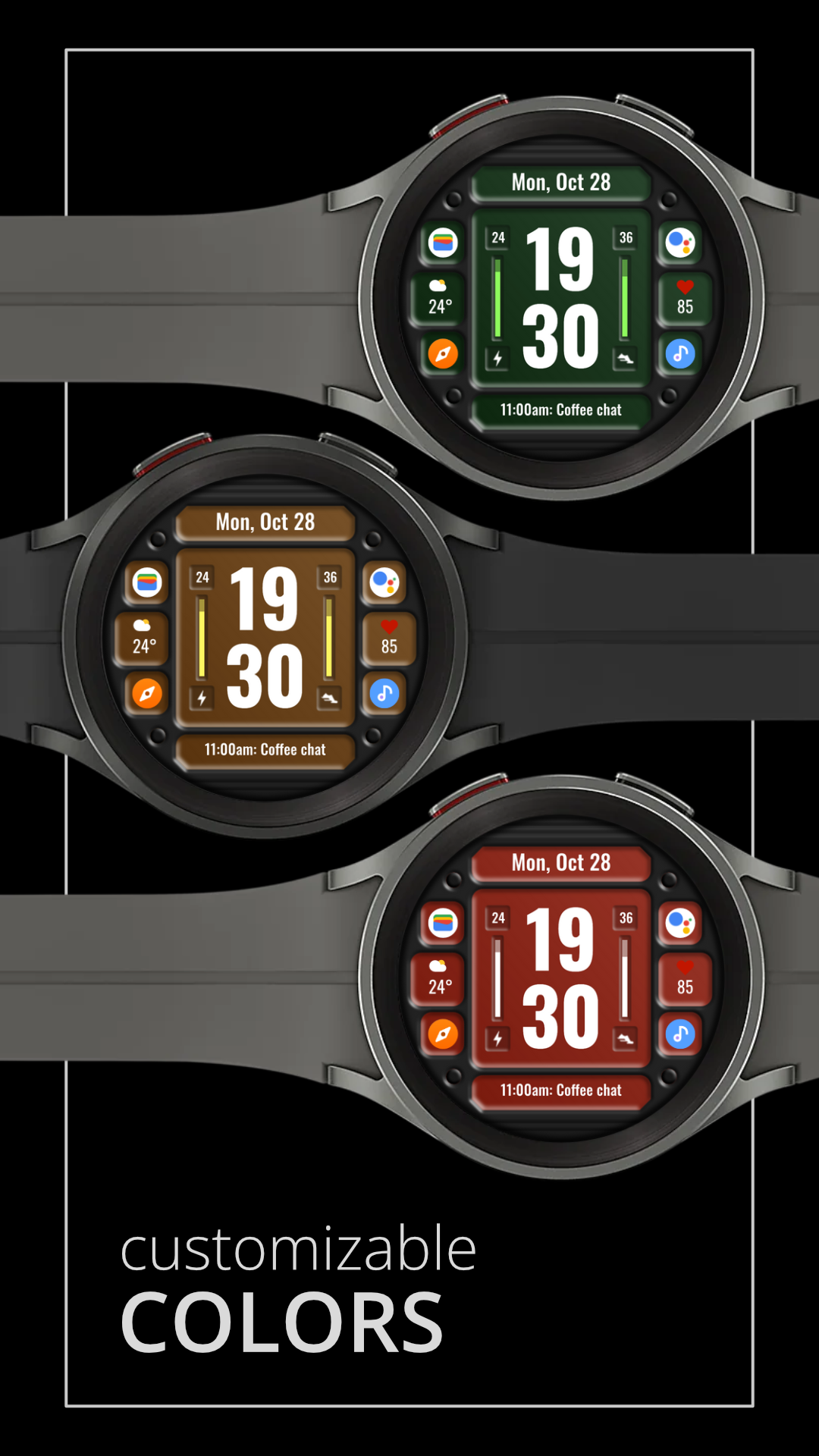 DADAM86: Digital Watch Face Android Screenshot 3