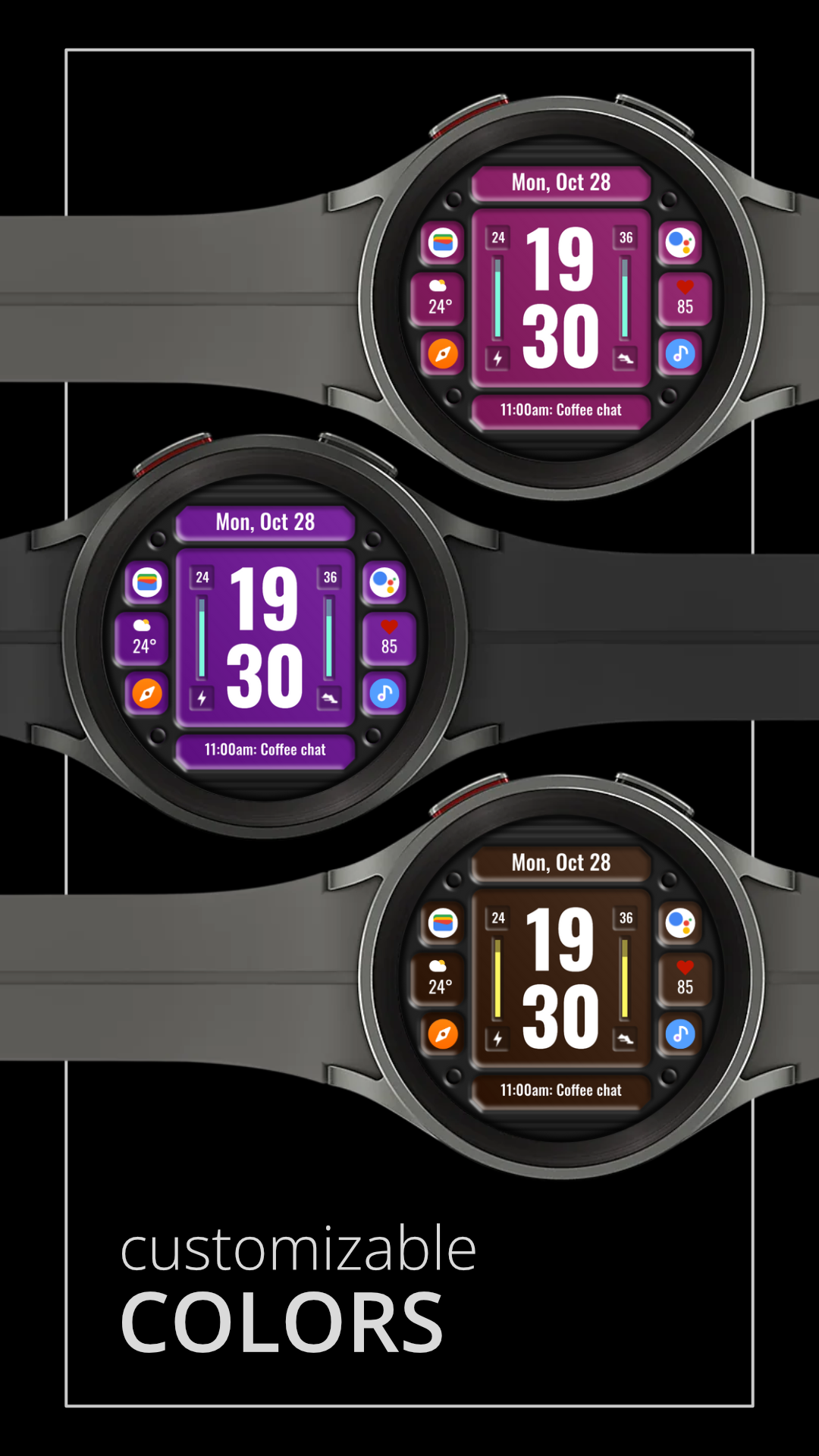 DADAM86: Digital Watch Face Android Screenshot 4