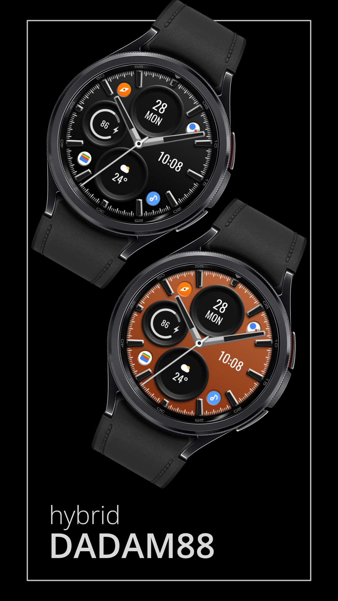 DADAM88: Pro Hybrid Watch Face Android Screenshot 2