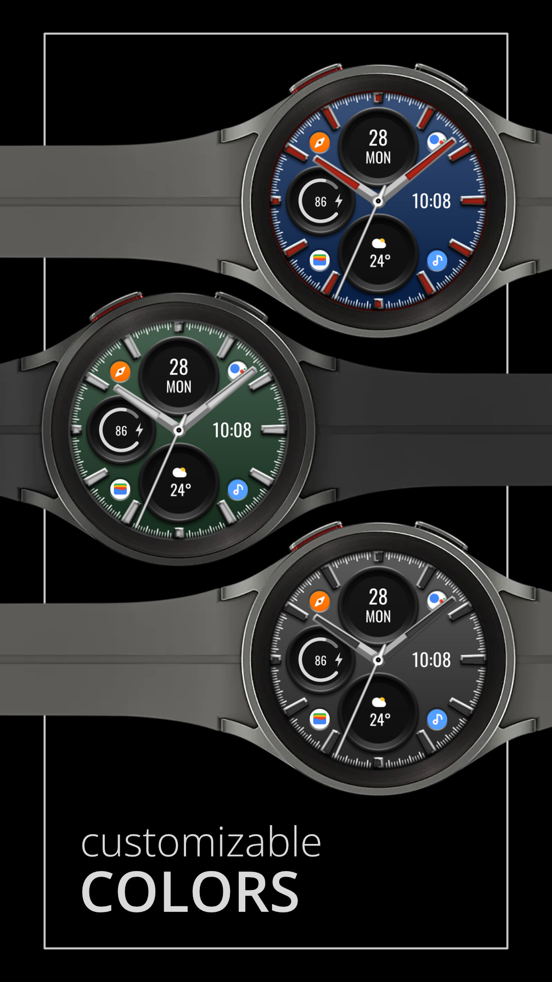 DADAM88: Pro Hybrid Watch Face Android Screenshot 3