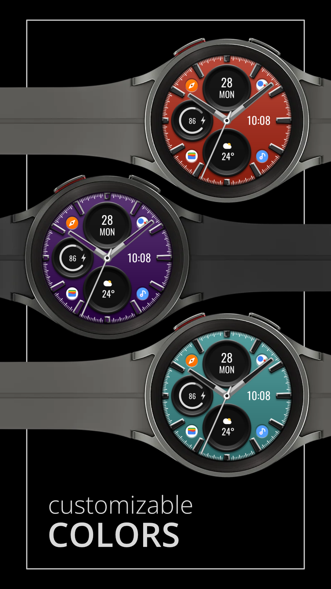 DADAM88: Pro Hybrid Watch Face Android Screenshot 4