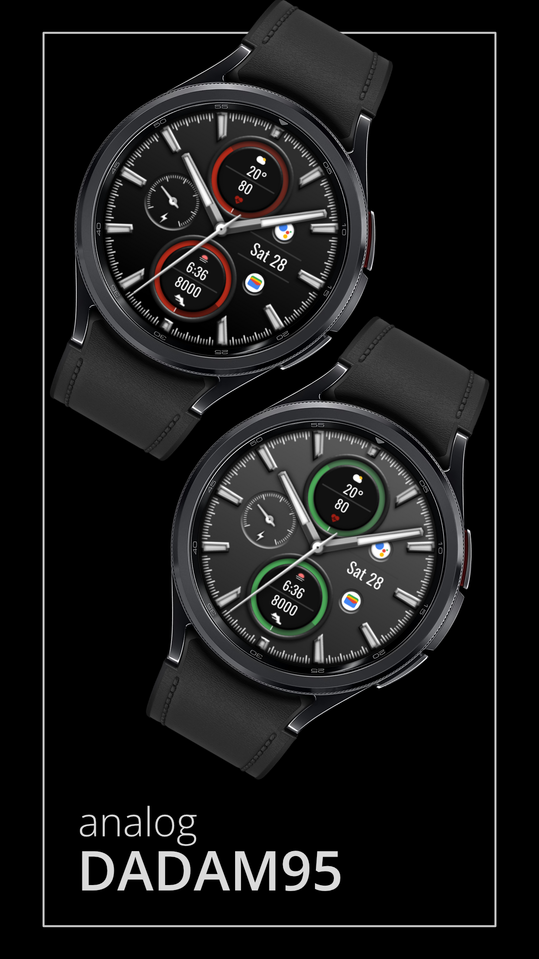 DADAM95: Stylish Analog Watch Android Screenshot 2