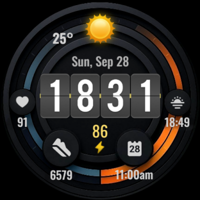 Digital watchface D21 Android Screenshot