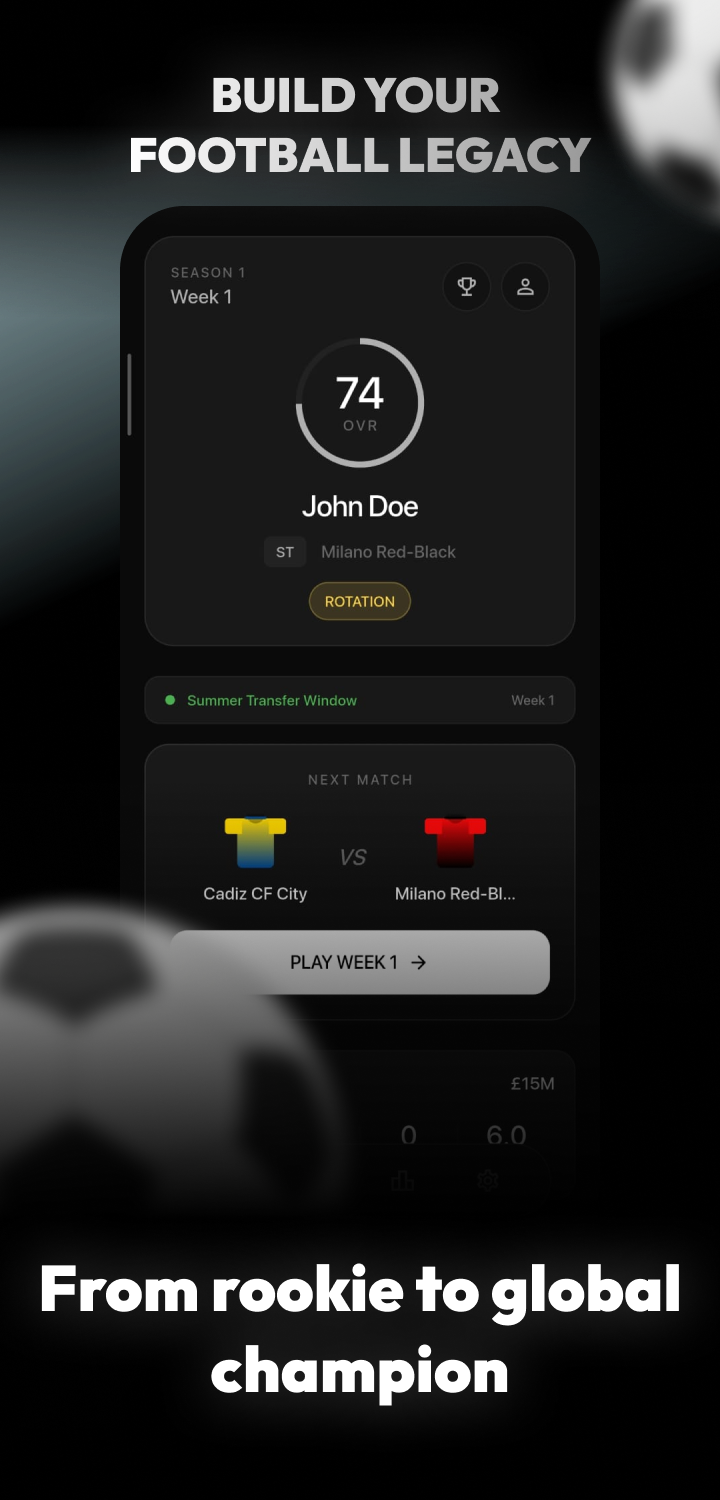 Football Legacy - Be a Legend Android Screenshot 2