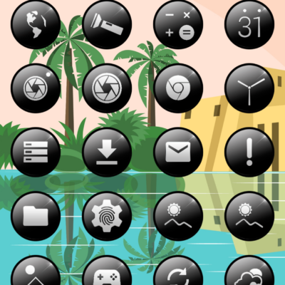 Glass Black - Icon Pack Android Screenshot 3