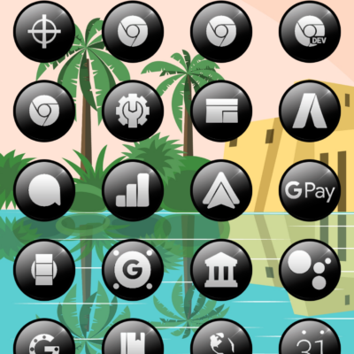 Glass Black - Icon Pack Android Screenshot 4