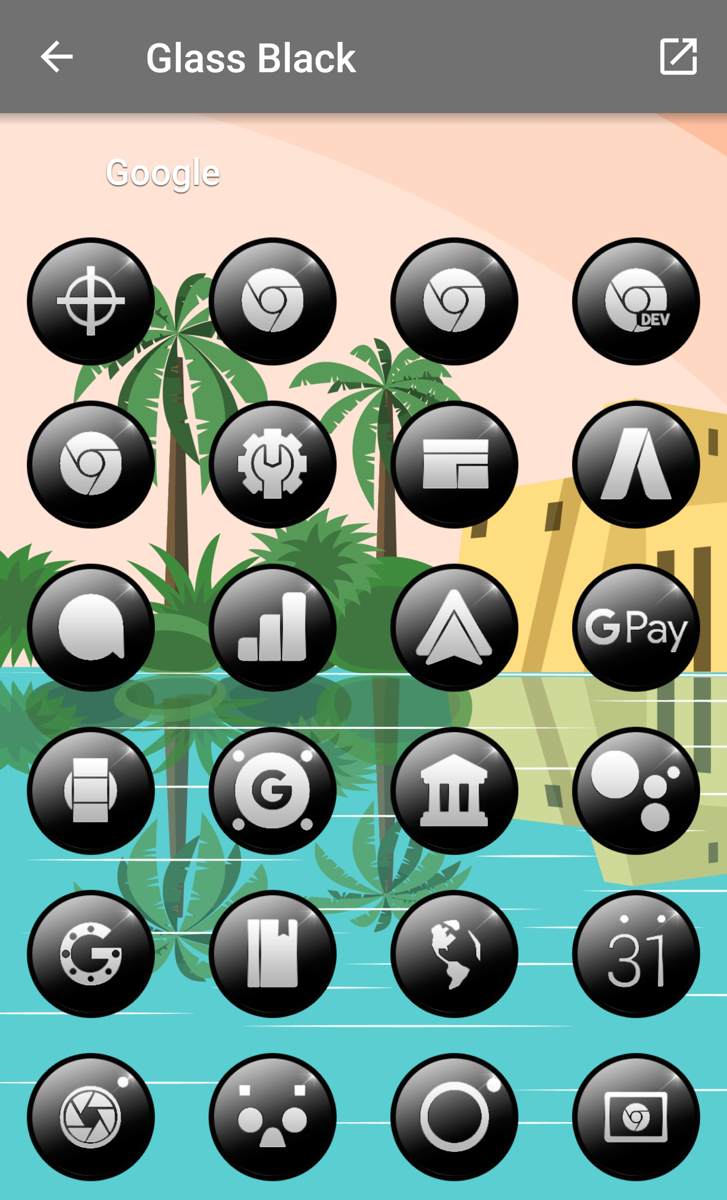 Glass Black - Icon Pack Android Screenshot 4