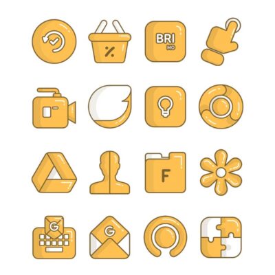 Honey - Yellow icon pack Android Screenshot 2