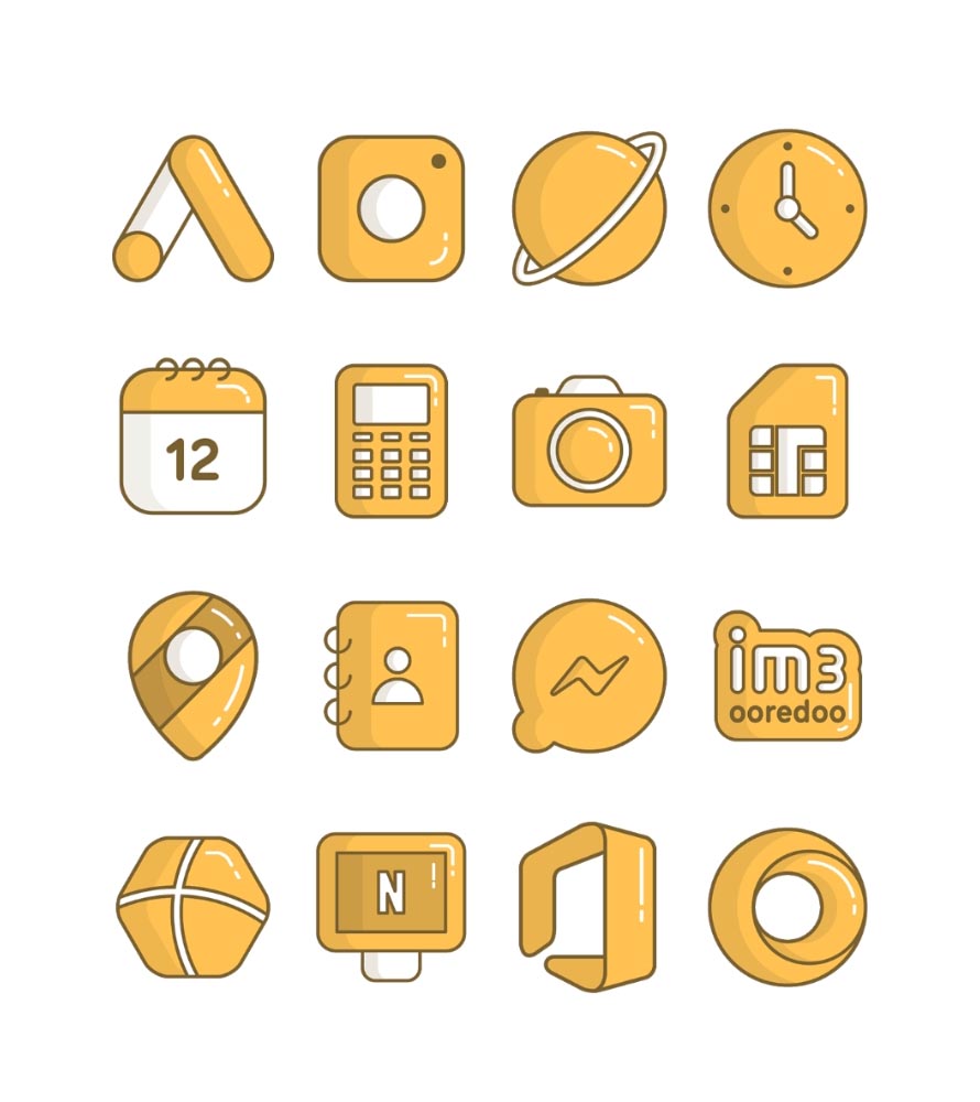 Honey - Yellow icon pack Android Screenshot 3