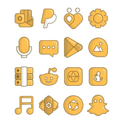 Honey - Yellow icon pack Android Screenshot 4