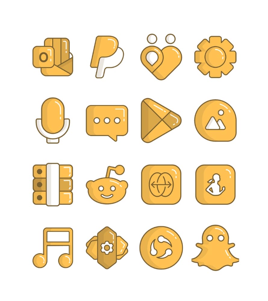 Honey - Yellow icon pack Android Screenshot 4