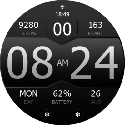 Key WF35 Digital Watch Face Android Screenshot