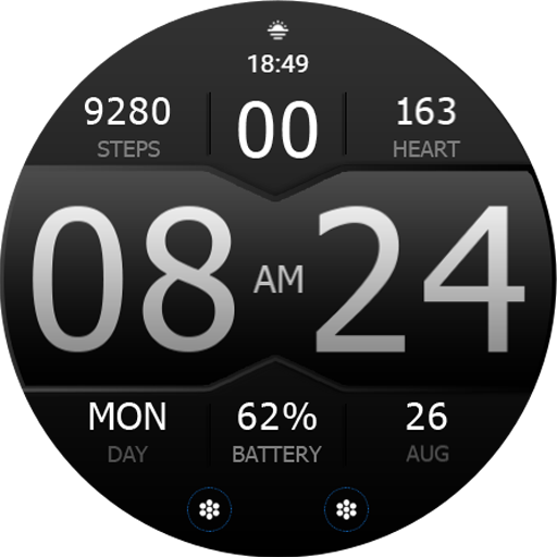 Key WF35 Digital Watch Face Android Screenshot