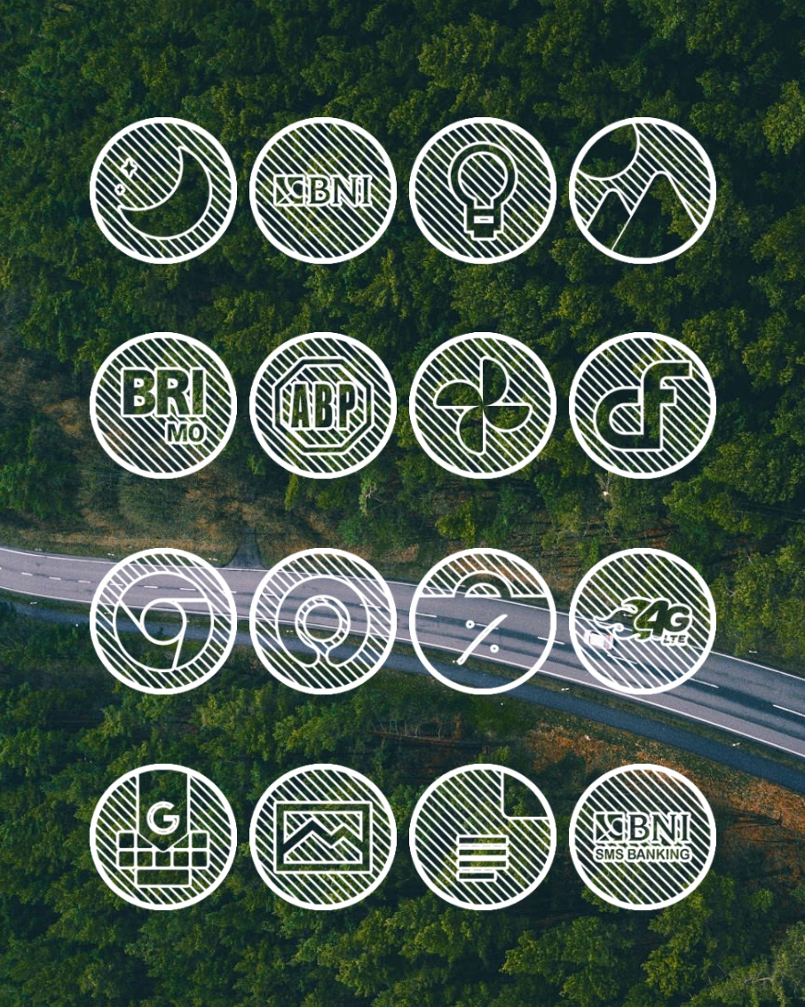 Lines Circle - White Icon Pack Android Screenshot 2