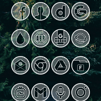 Lines Circle - White Icon Pack Android Screenshot 3