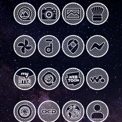 Lines Circle - White Icon Pack Android Screenshot 4