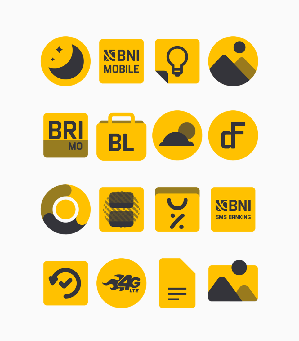 Mawaz Yellow - Icon Pack Android Screenshot 2