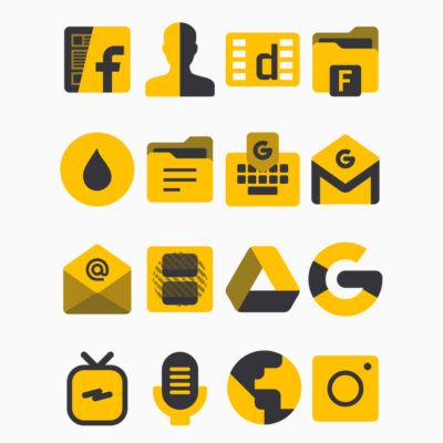 Mawaz Yellow - Icon Pack Android Screenshot 3