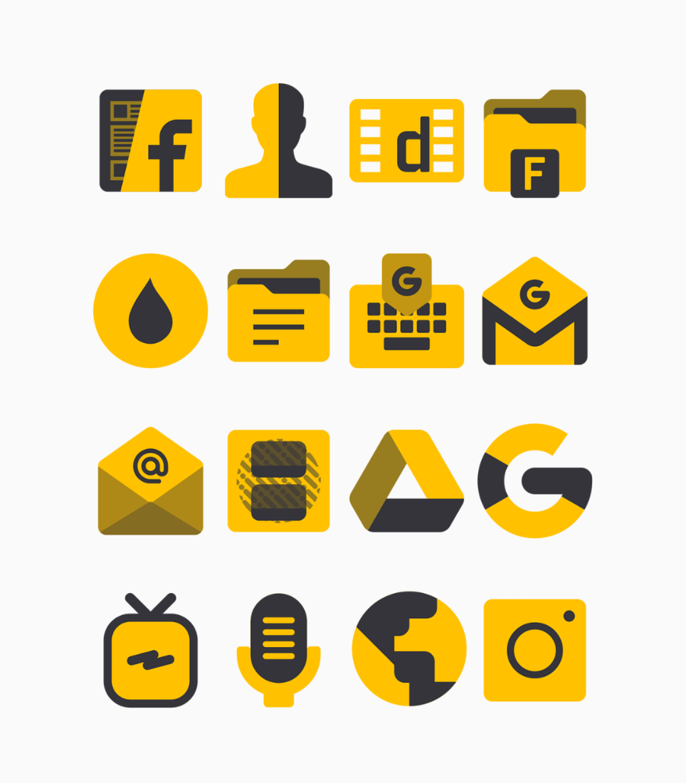 Mawaz Yellow - Icon Pack Android Screenshot 3