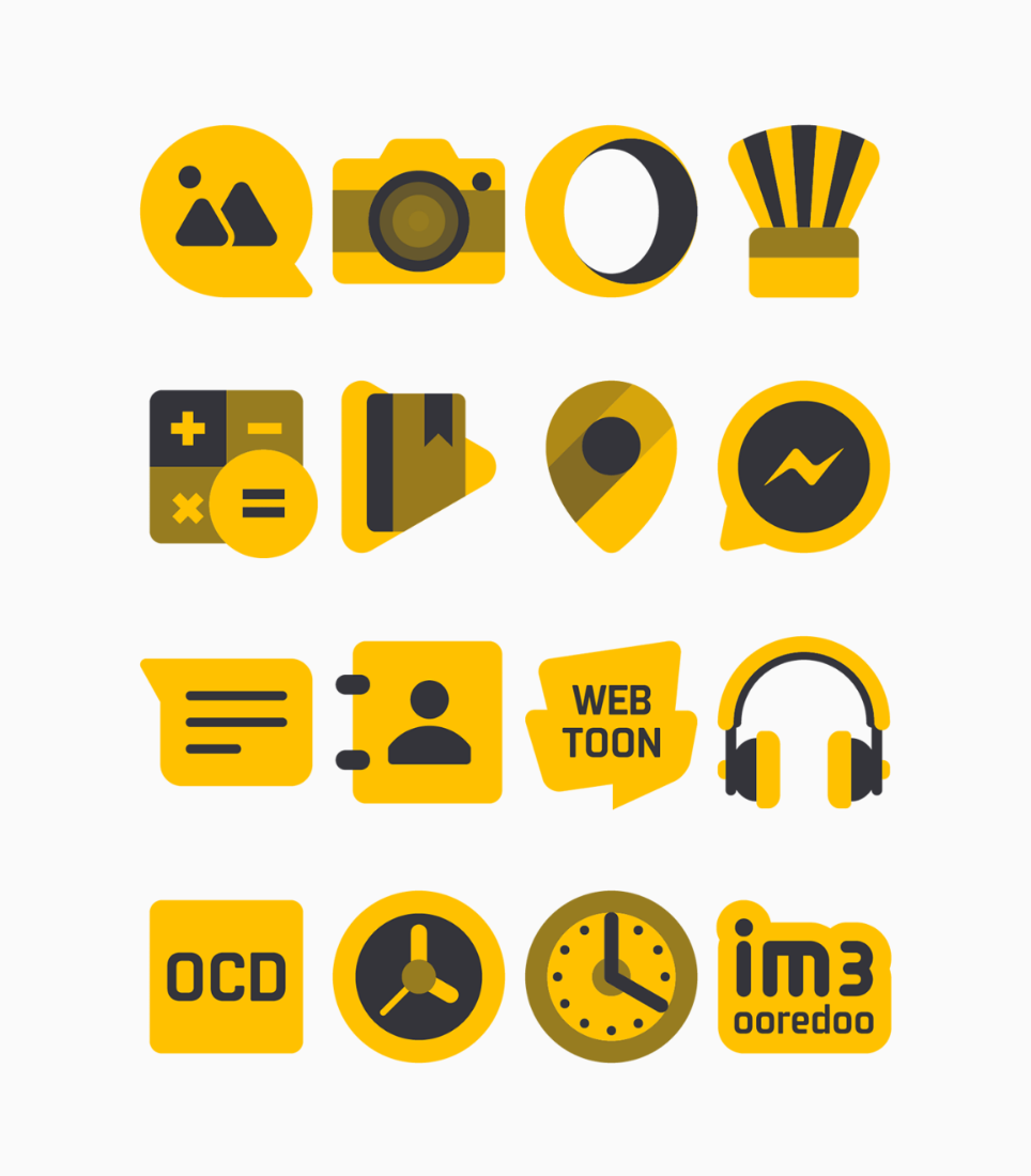 Mawaz Yellow - Icon Pack Android Screenshot 4