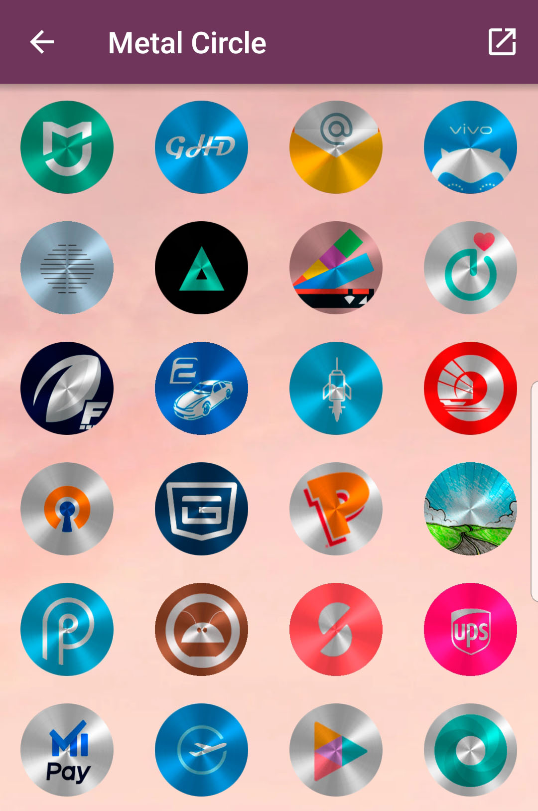 Metal Circle - Icon Pack Android Screenshot 3