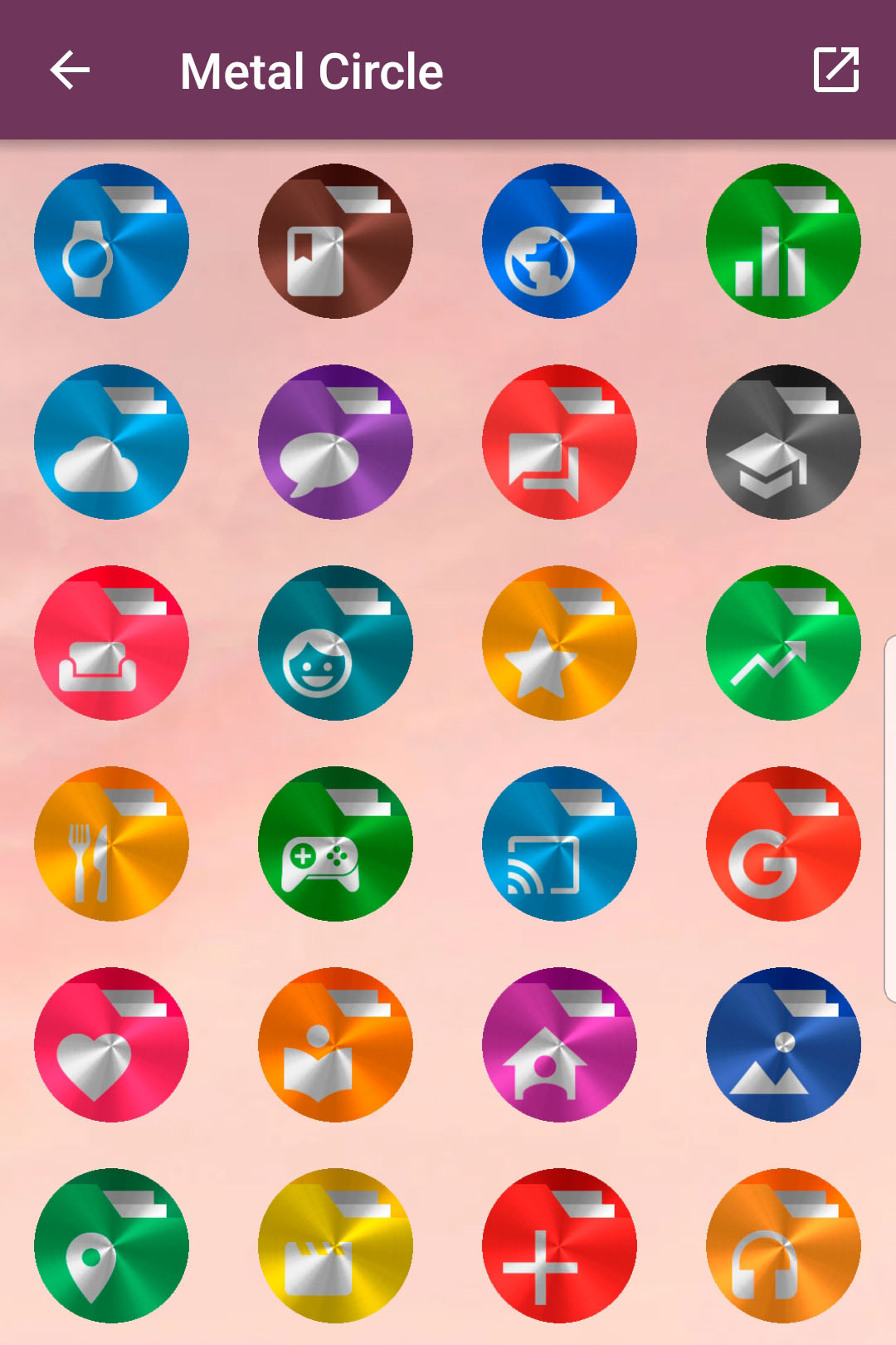 Metal Circle - Icon Pack Android Screenshot 4