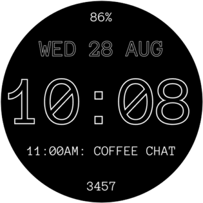 Minimal Watch Face 2 Android Screenshot