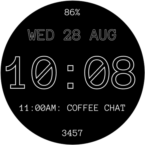 Minimal Watch Face 2 Android Screenshot