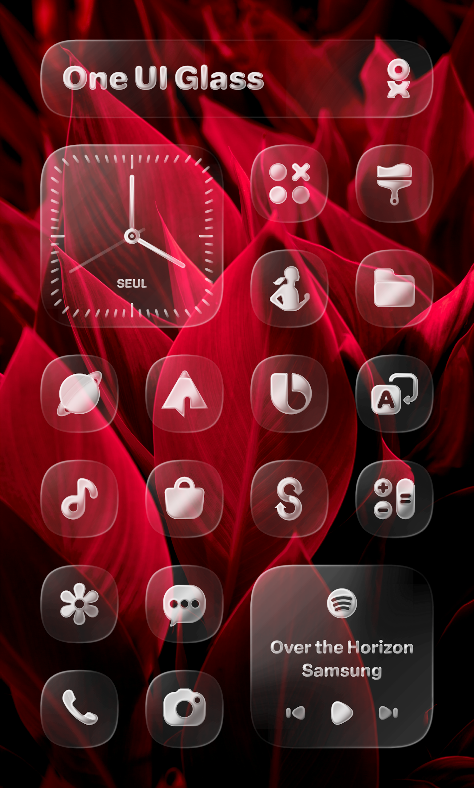 One UI Glass Icon Pack Android Screenshot 2