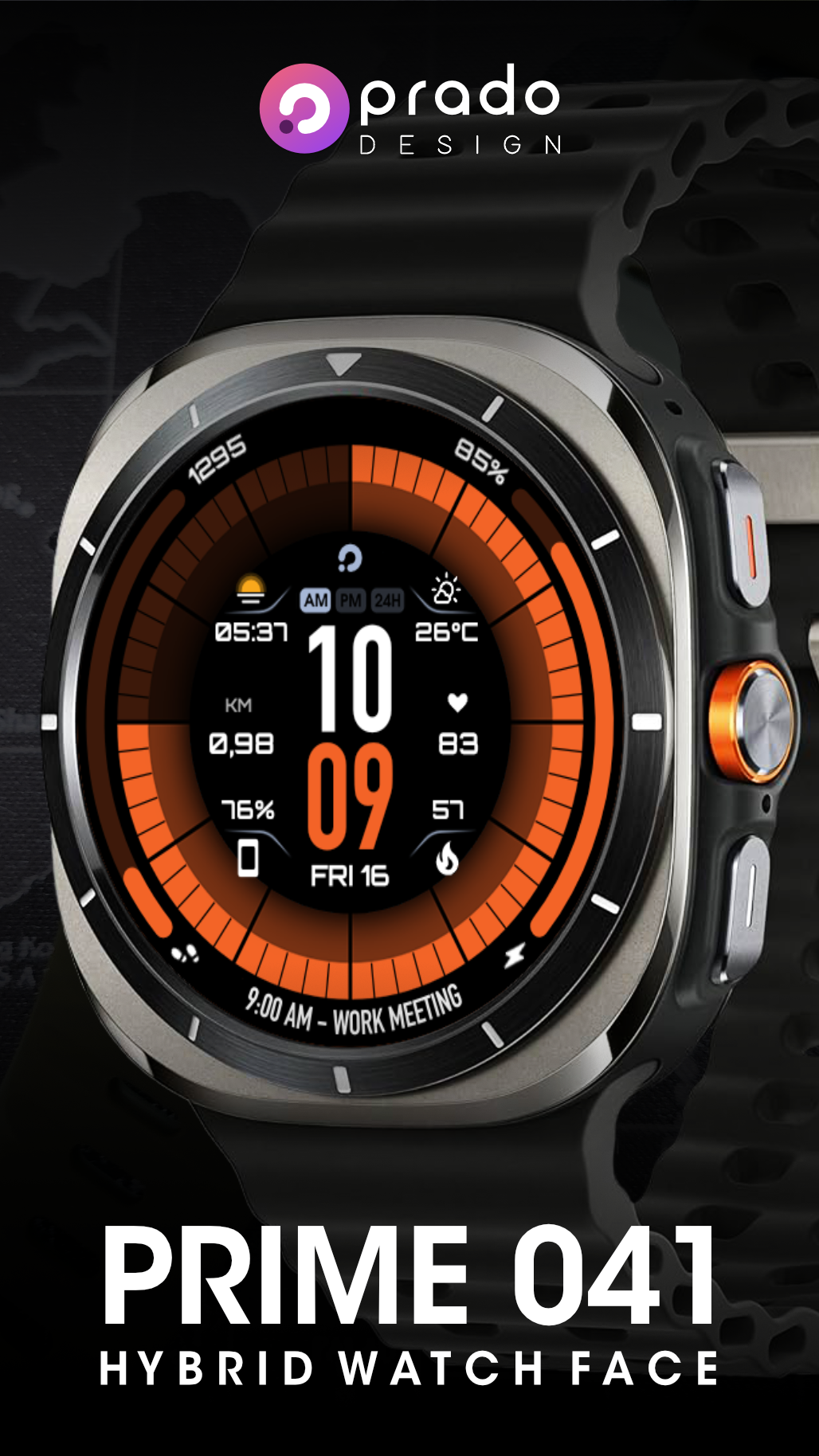 PRIME 041 Hybrid Watch Face Android Screenshot 2