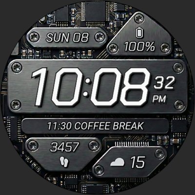 TekWer F3 Digital Watch Face Android Screenshot