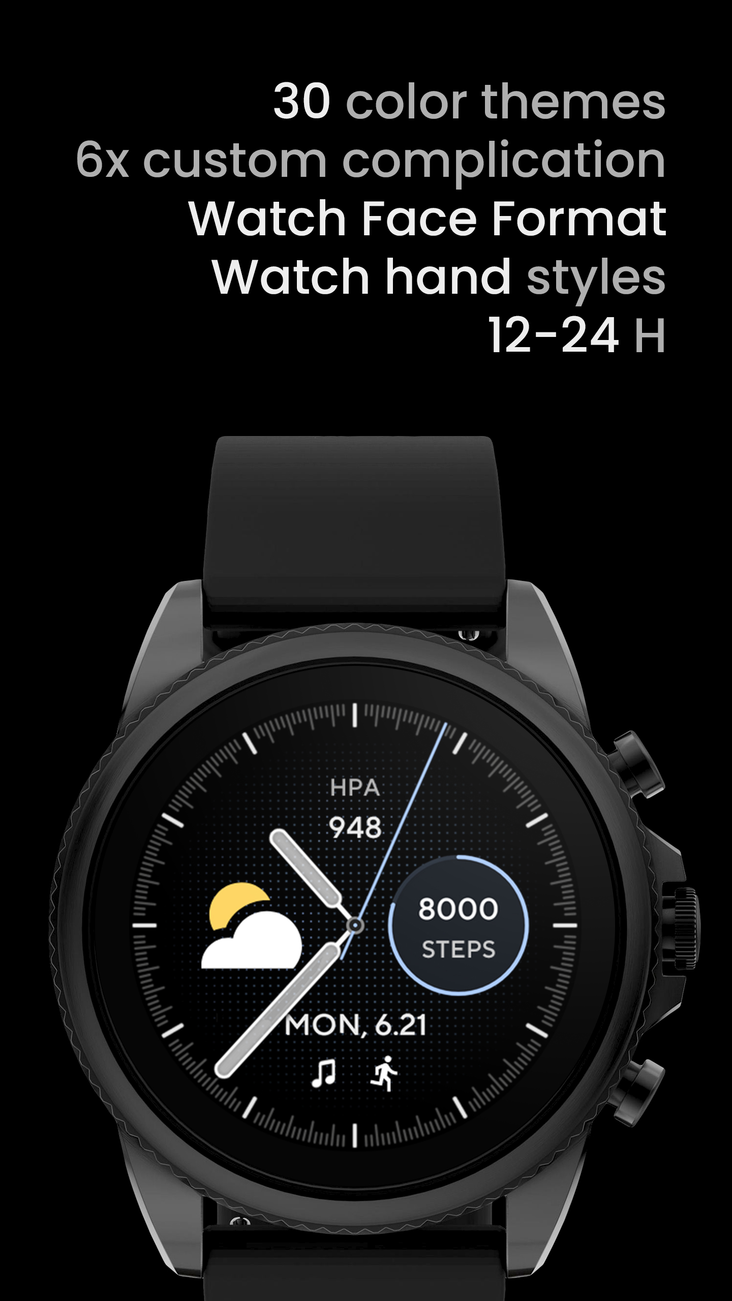 UX Analog: Watch face Android Screenshot 3