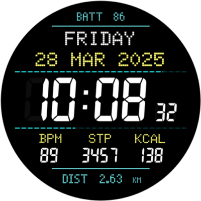 Ultra Watch Face Android Screenshot